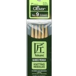 New Clover Bamboo 5 pc Knitting Needle Double Point 7 in. Size 9 (5.5mm)
